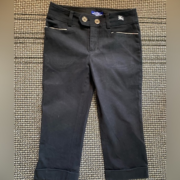 Burberry Nova Check Black Capri Jeans🔥🖤 RARE/Upscale Detailng🔥26” Waist/SMALL - Picture 5 of 12